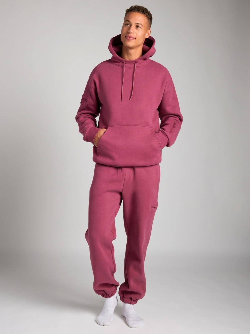 Comfrt Airplane Mode Travel Hoodie & Jogger Set Berry 2X